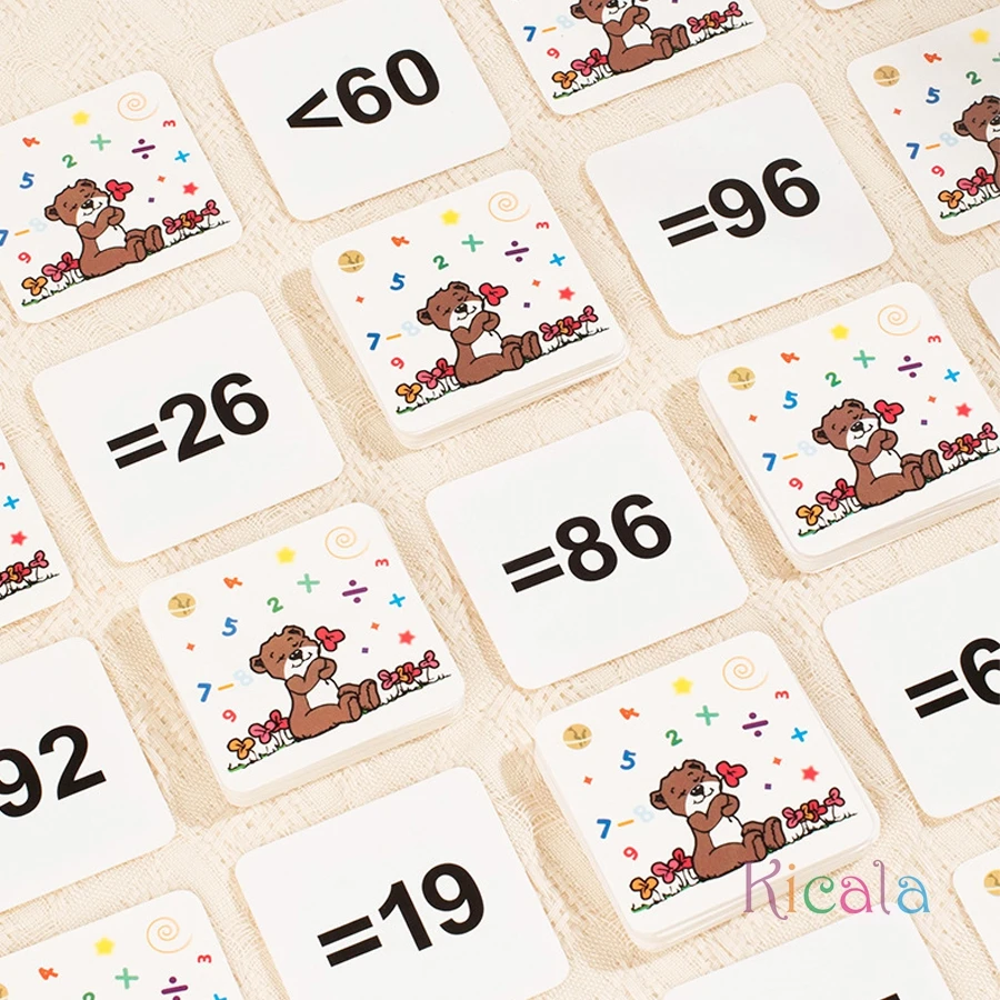 Wooden Math Cube for Kids Learning Addition Subtraction Multiplication Division Puzzle Toy Cubes Game Educational Toys Gifts