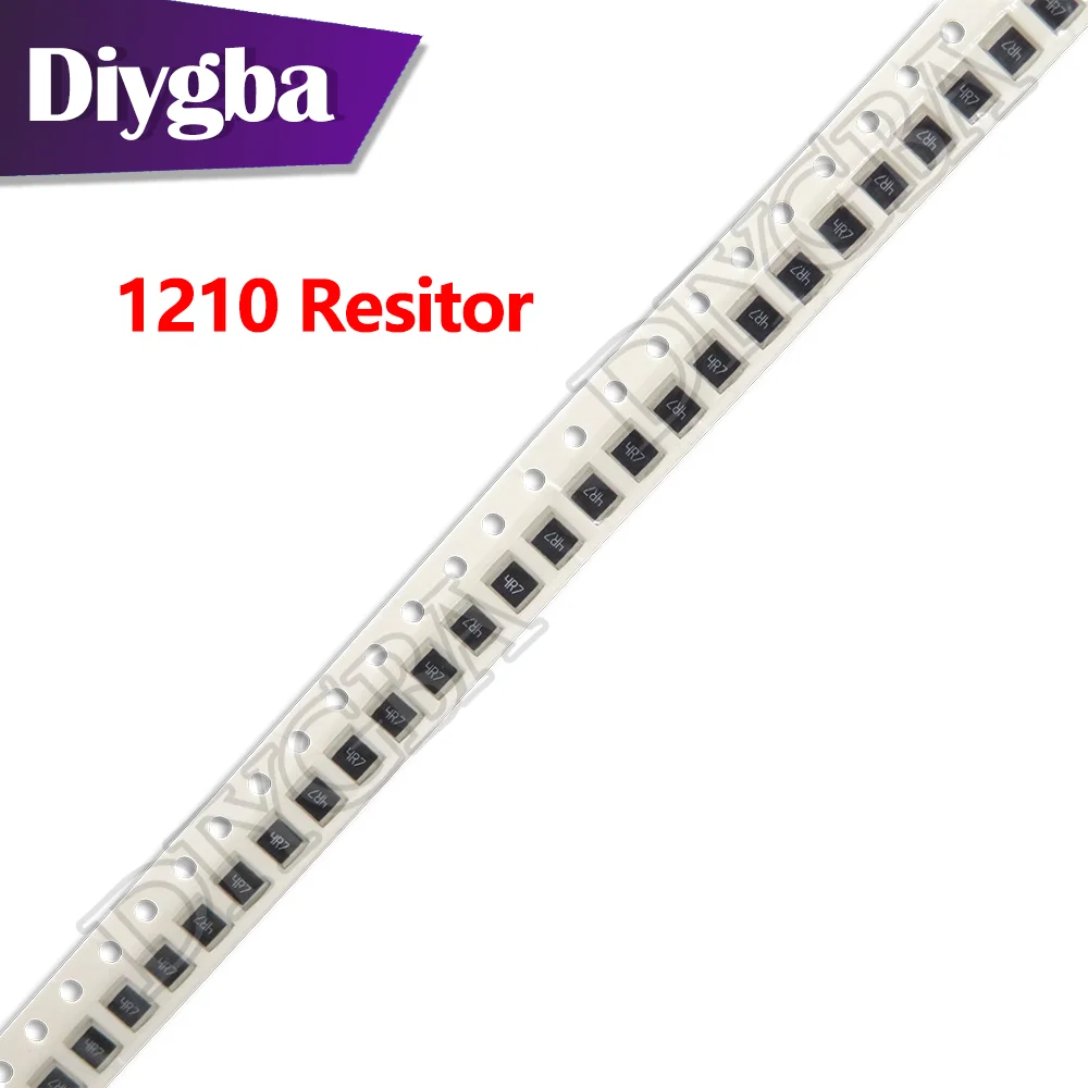 

100 шт./лот 1210 5% 1/2 Вт SMD чип-резистор резисторы 0R-10M 0R 10R 100R 220R 470R 1K 2,2K 4,7K 10K 100K 1M 10M 100 Ом DIYGBA