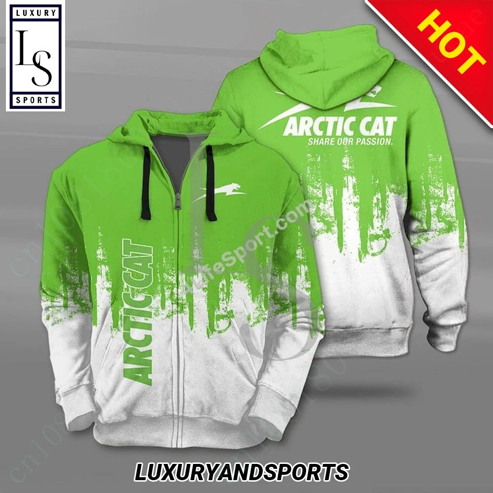 Arctic Cat Hoodies Unisex Clothing 3D Pullover Top Anime Oversize Zip Hoodie Harajuku Hoodies For Men Women Casual Sweatshirt