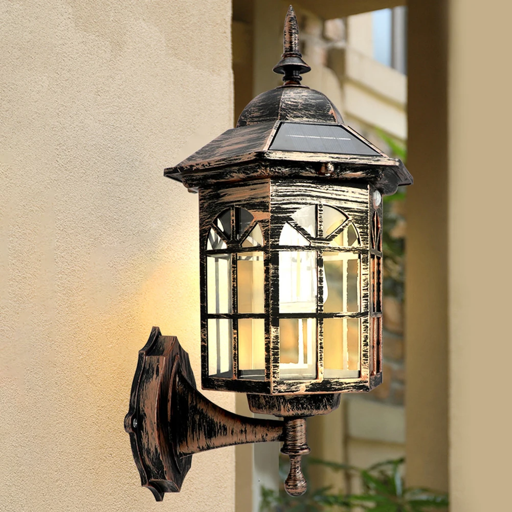 

D2 Solar Flame Hanging Lantern Lights Outdoor IP65 3 Modes Solar Powered Lamp Wall Mounted Lights Fence Patio Porch Garden Decor