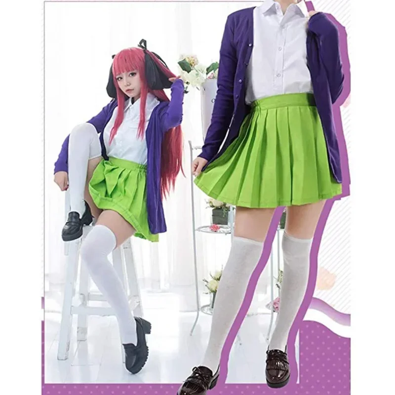 CyCostume Anime Cosplay Kembar Lima Klasik, Gotoubun No Hanayome Nakano Ichika Nino Miku Yotsuba Itsuki