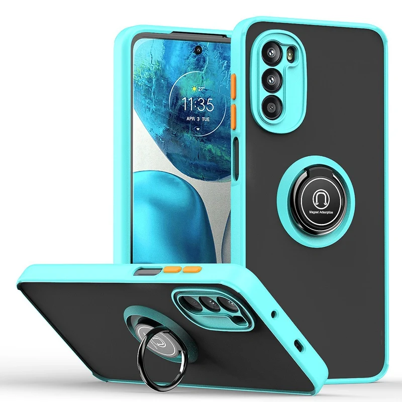 

Силиконовый чехол с кольцом-держателем для Motorola Moto G52 G22 G31 G6 G60S E5 E6 STYLUS GLPY G Power FAST ELE PLUS, жесткий чехол для телефона из поликарбоната