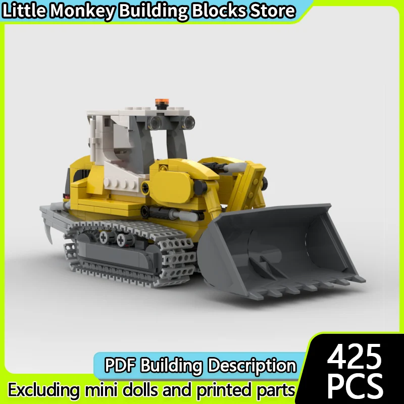 

Конструктор City Car Model MOC: Модульный гусеничный погрузчик, развивающая игрушка для детей, подарок на праздник, набор для сборки