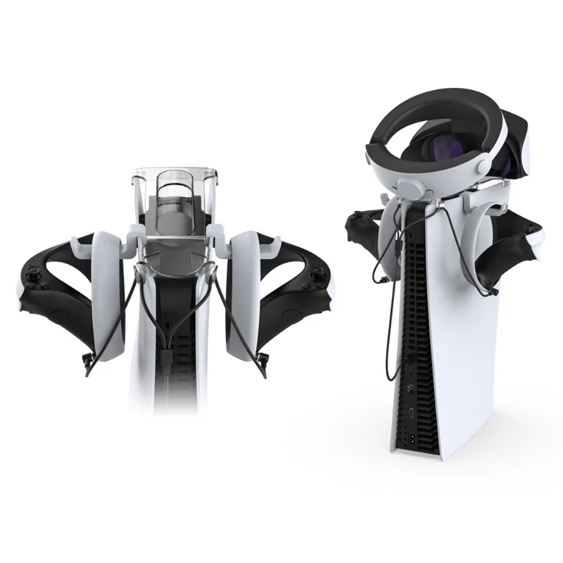 TP5-2523 Cable de carga magnético USB tipo C 2 en 1 con soporte Playstation VR2 y dos colgadores para auriculares