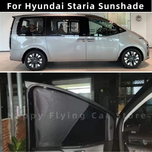 Adecuado para sombrilla de ventana de coche Hyundai STARIA, deflector solar de puerta delantera y lateral, cortina de malla