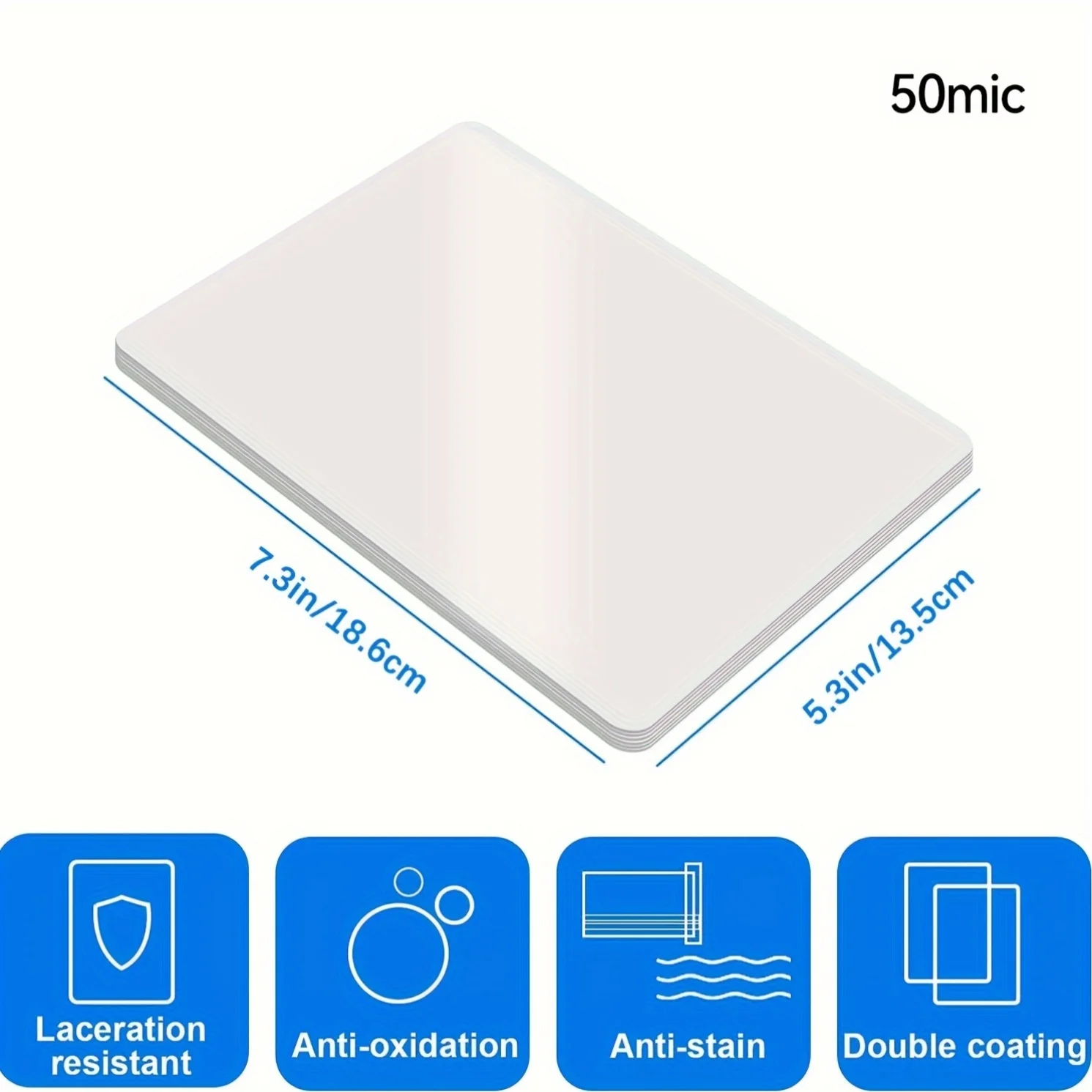 5.3x7.3 بوصة 135x186 مللي متر 100 حزمة صفائح الترقق أكياس الترقق الحرارية 50mic سمك الترقق الفيلم