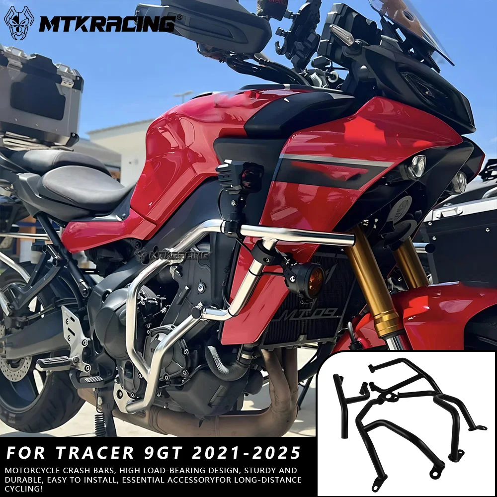 

MTKRACING For YAMAHA TRACER 9GT 2021-2025 Motorcycle Accessories Frame Protection Bumper Engine Guard Highway Crash Bar