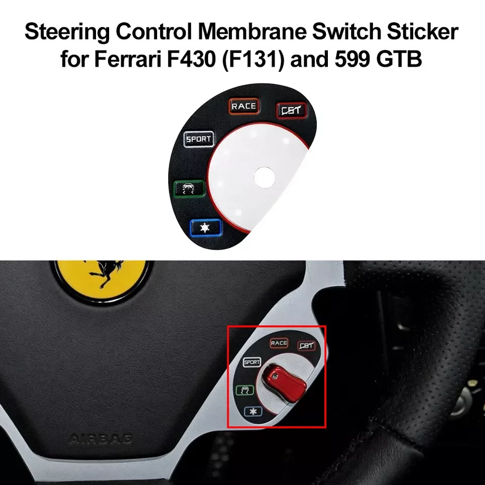 

Steering Control Membrane Switch Sticker for Ferrari F430 (F131) and 599 GTB
