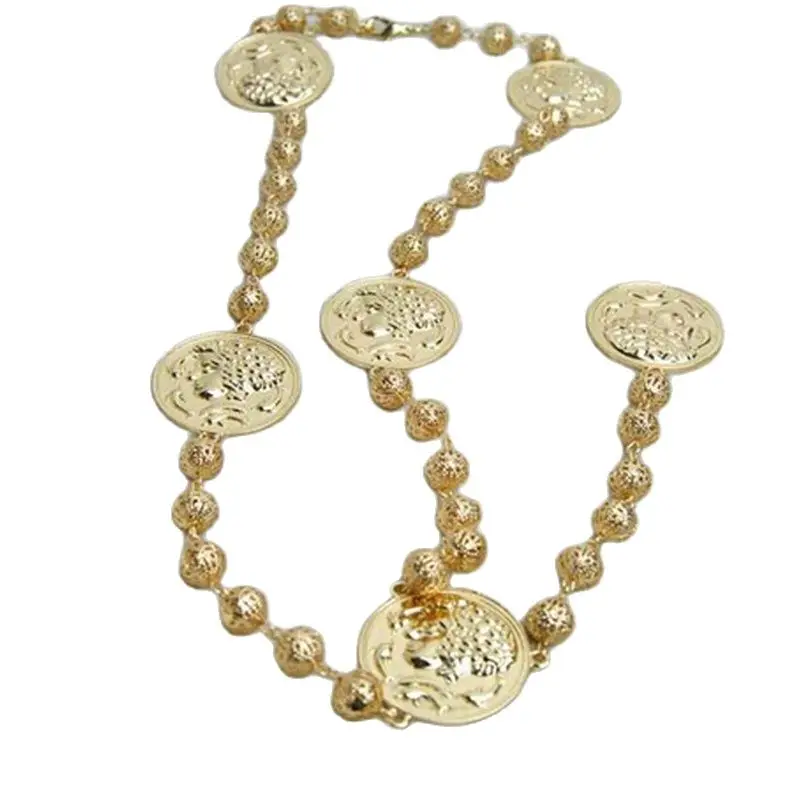 High quality Baroque style metal necklace, exaggerated gold color necklace, the best for women party wedding jewelry