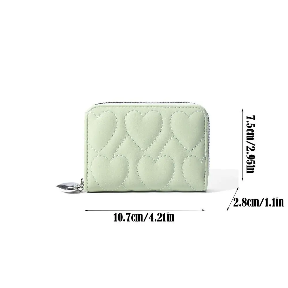 Portable Cute Love Women's Wallet Zipper Multiple Card Slots Coin Purse Short Student Card Holder Gifts