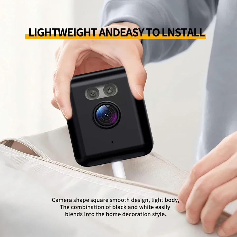 5MP Tuya Indoor Mini Wifi Camera Wireless Security Surveillance with Smart Motion Detection for Baby Monitoring and Home Safety