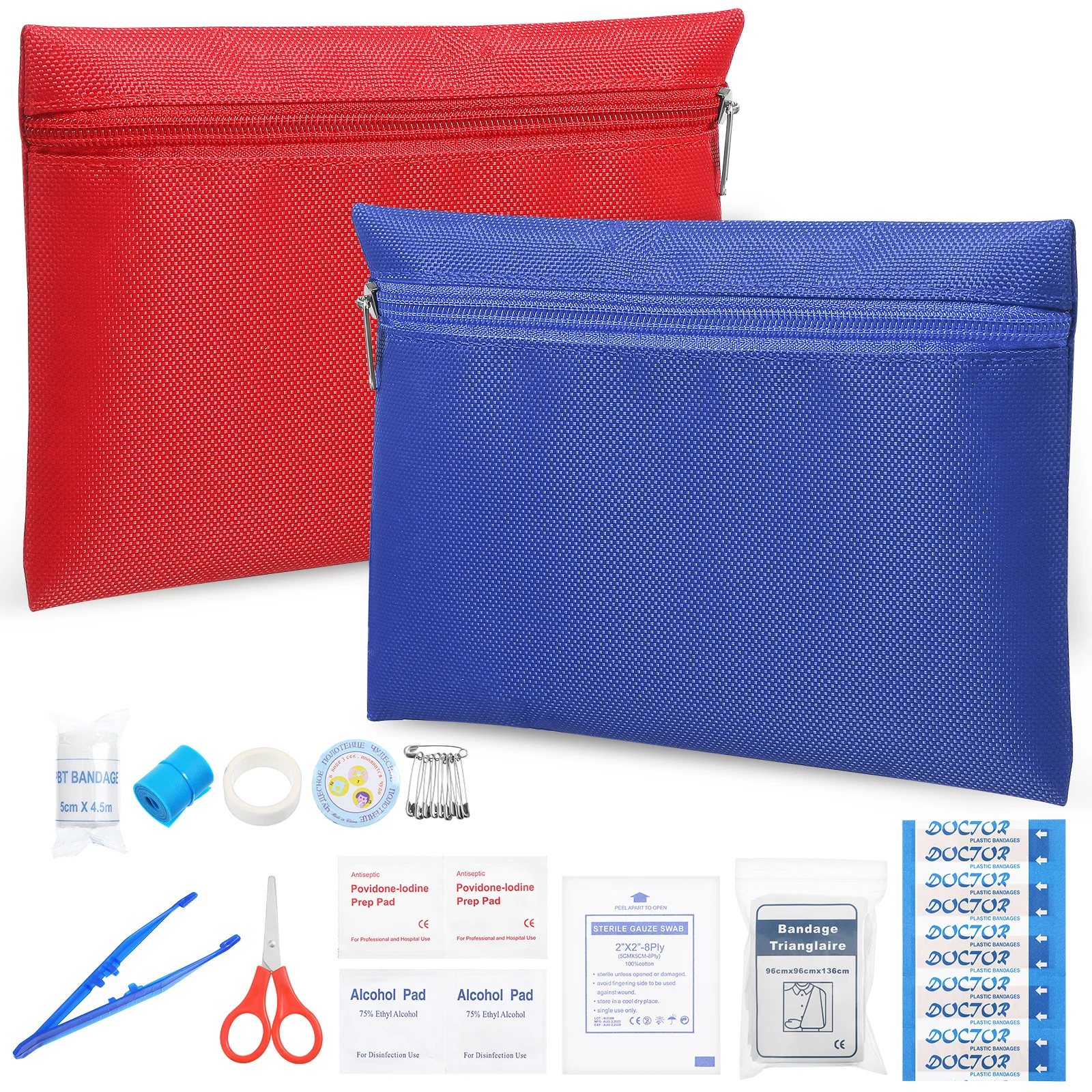 2Sets Kit for Dorm Classroom Home Travel Essential Emergency Tools Reliable Safety Gear Small Storage Pouch