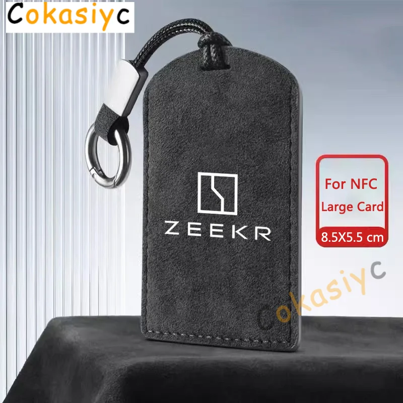 Funda de gamuza para llave inteligente de coche con carcasa protectora de logotipo para extremadamente Krypton ZEEKR 001 2021-2023 accesorios para llavero con tarjeta NFC
