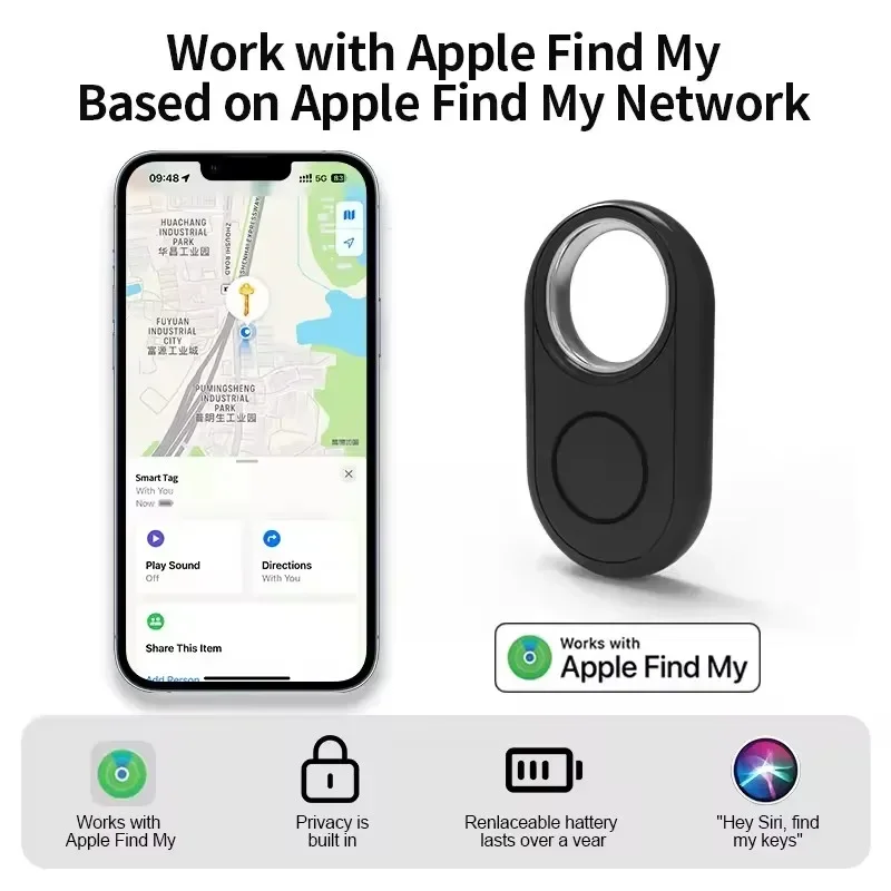 Replace Ordinary Pet Collars with Apple Find My App, Bluetooth Real-time Tracking, Sound Location Tags, Intelligent Tracker