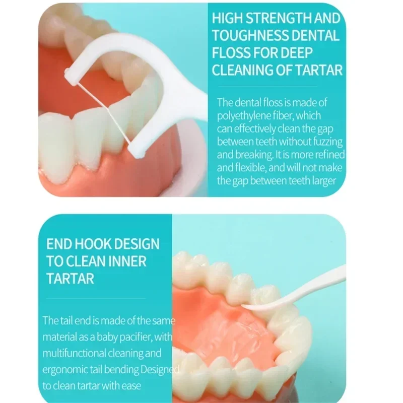 30/300/600PCS Toothpick Picks Oral Hygiene Care ﻿Floss Brush Dental Floss Dental Floss Picks Clean Between Teeth Interdental