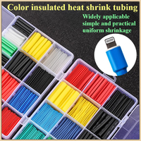 127-580pcs Heat-shrink Tubing Thermoresistant Tube Heat Shrink Wrapping Kit Electrical Connection Wire Cable Insulation Sleeving
