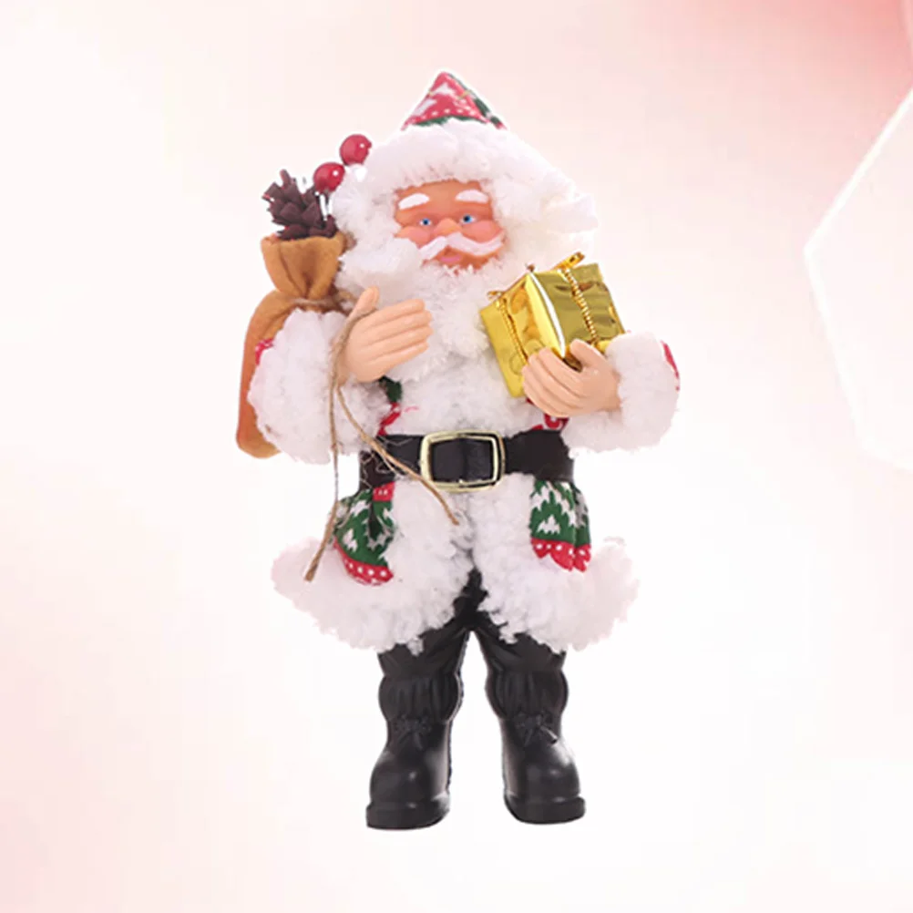 

Santa Claus Resin Sculpture 20x12cm Red Green Christmas Decoration Desk Lucky Ornament Santa Claus Figurine Christmas Figurines