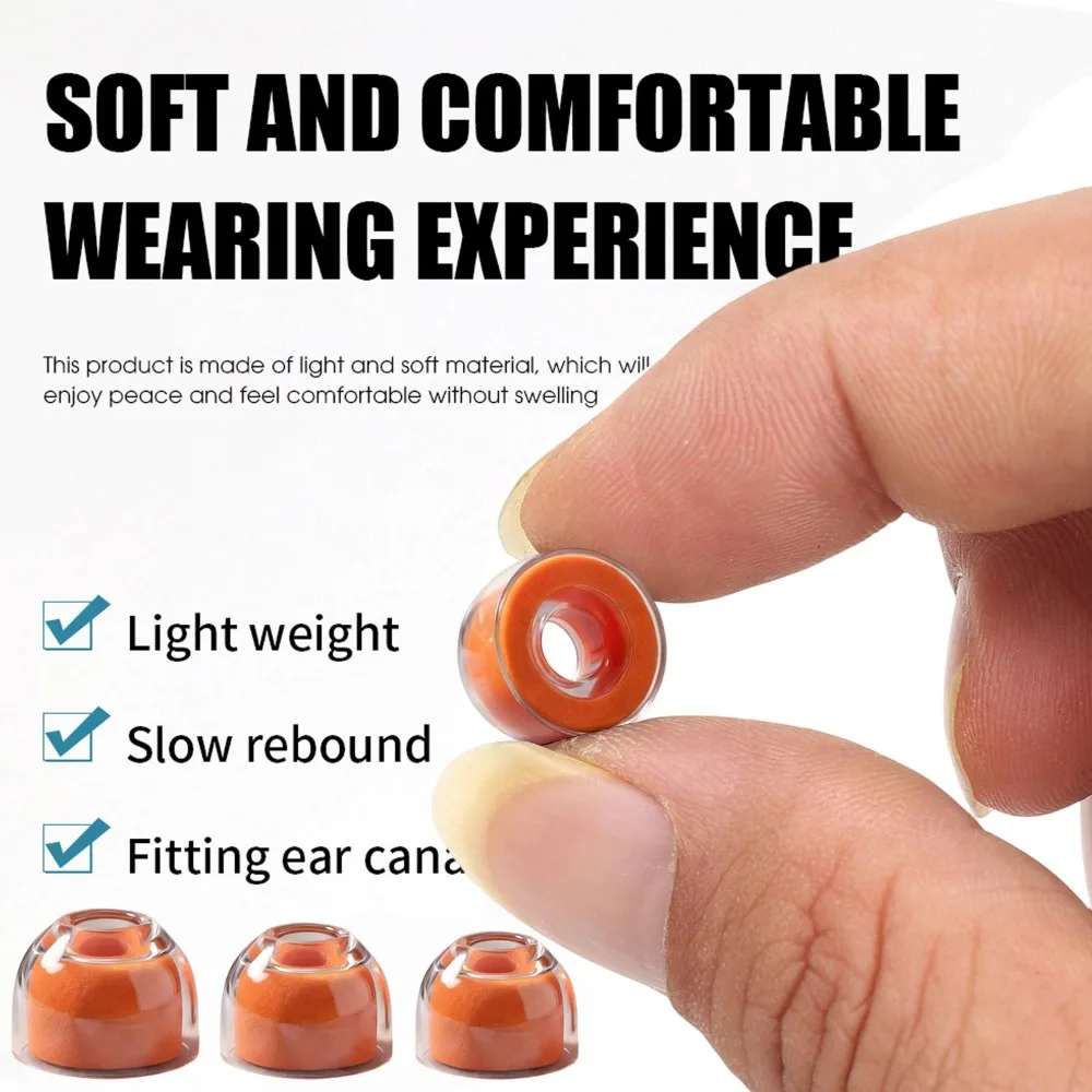 1-3Pairs for Sony WF-1000XM6/5/4/3/2 Memory Foam Earplugs Ear Tips Replacement Noise Cancelling Earbuds Cap Earphone Ear Pads view 3