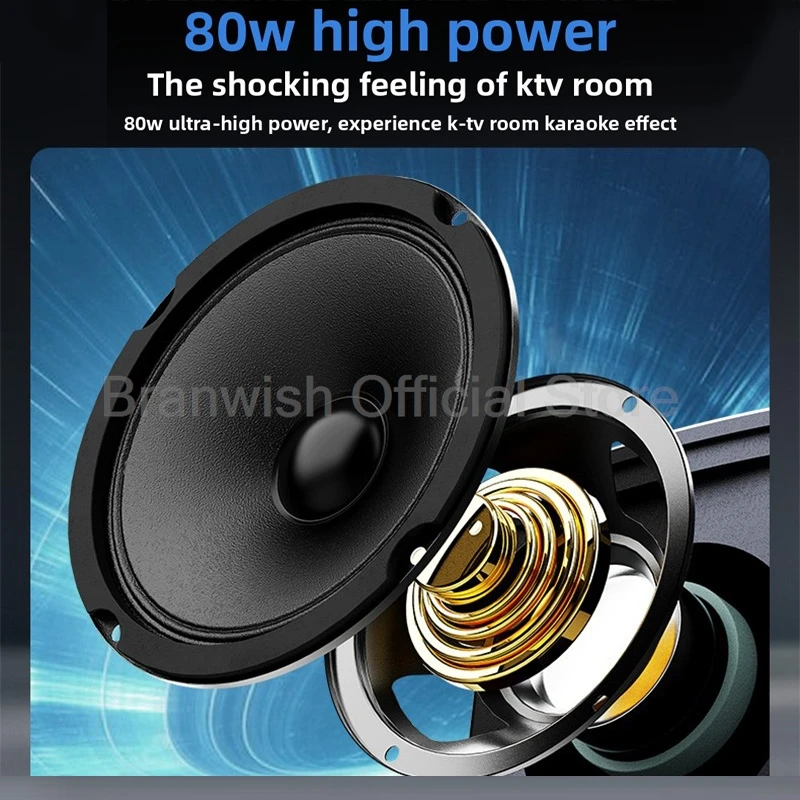 5.1 نظام الصوت للمسرح المنزلي HiFi 100 واط 8 بوصة قوة الصوت بار مضخم الصوت مكبرات الصوت التلفزيون الكمبيوتر المنزل مجموعة HDMI الألياف محوري صدى الجدار