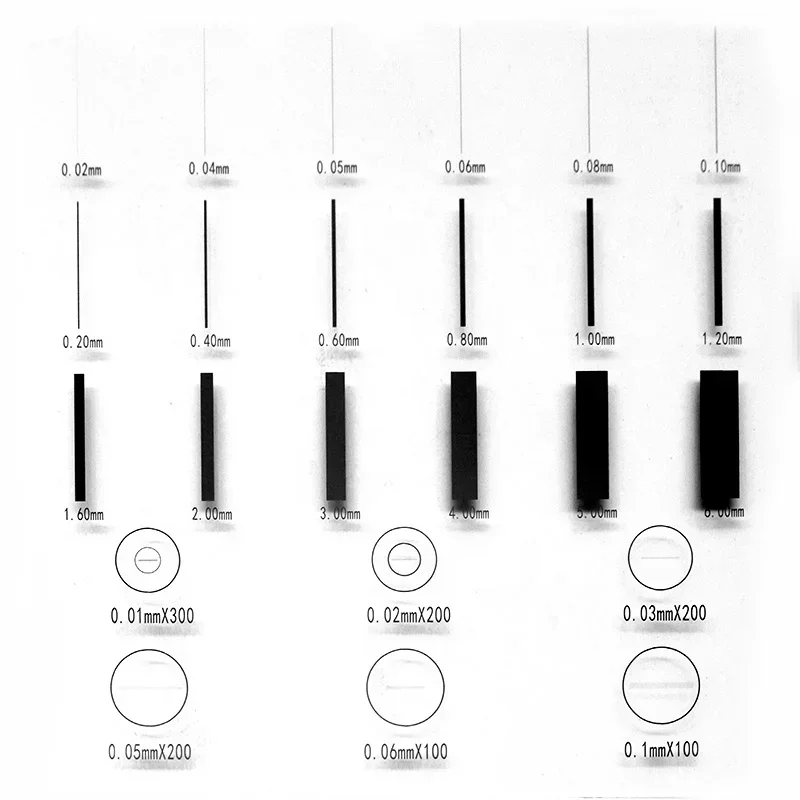 999 Microscope Calibration Slide Cross Scale Micrometer Reticle Line Width Measurement Board for Crack Width Measure Instruments