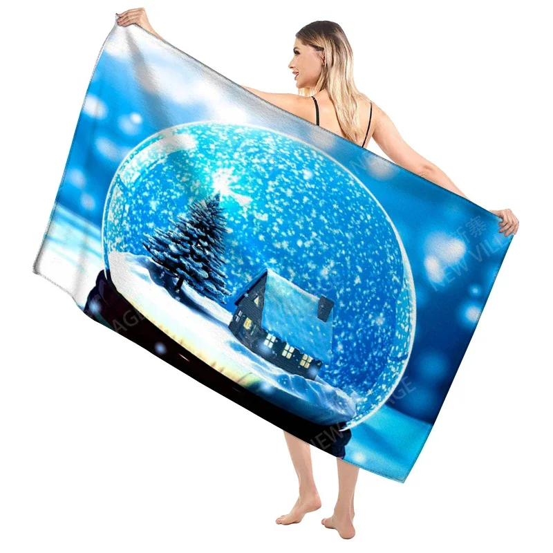 Home bath around Christmas towels for the body towels bathroom quick drying microfiber beach towel man women large sports towel