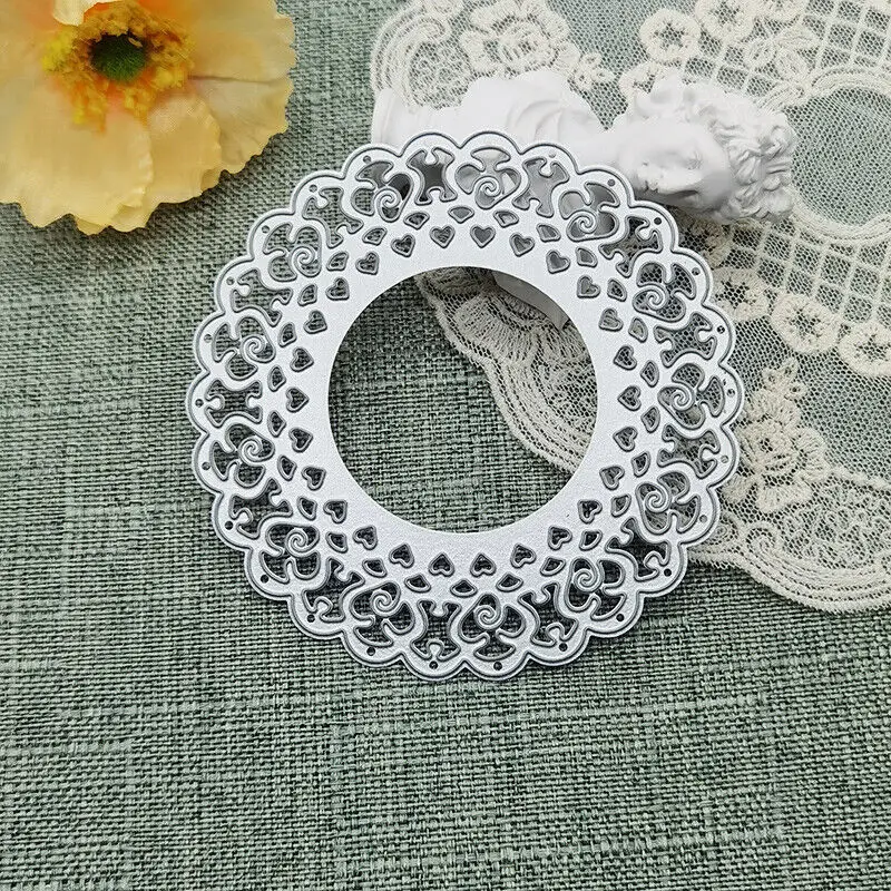 Circular Lace Frame Craft metal cutting dies cut die mold Frame Scrapbook paper craft knife mould blade punch stencils dies