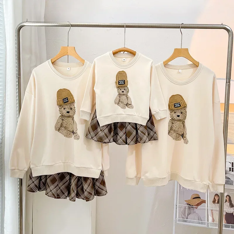 New Family Matching Clothes Winter Autumn Sweater Father Son Mother Daughter Oversize Shirt Children Suit Baby Birthday Clothes