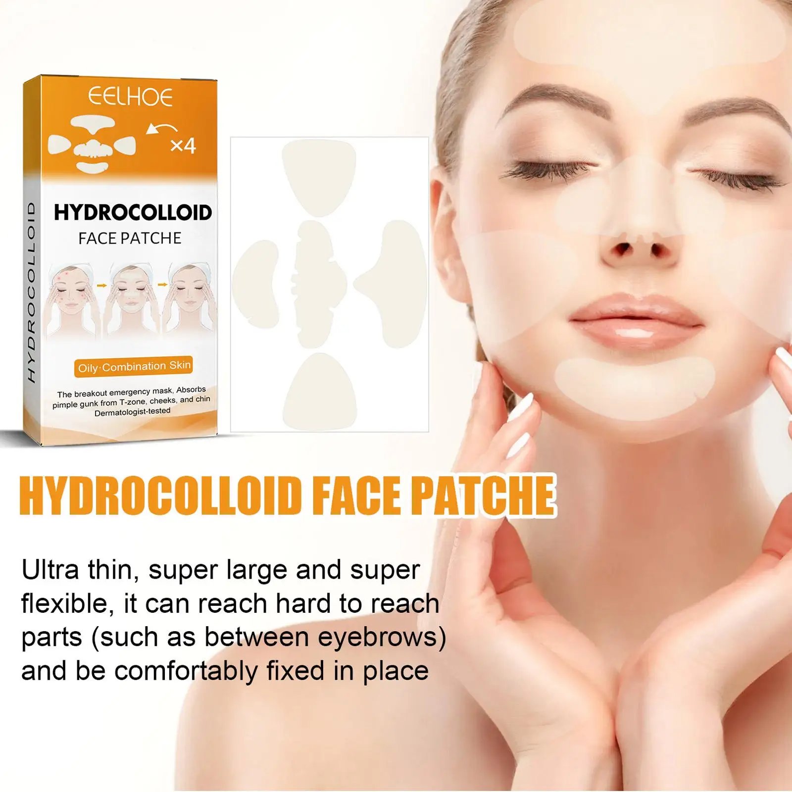 1set hydrocolloid Collagen Film Water Soluble Moisturizing Paste Essence Patch Collagen Soluble Facial Mask Skin Care