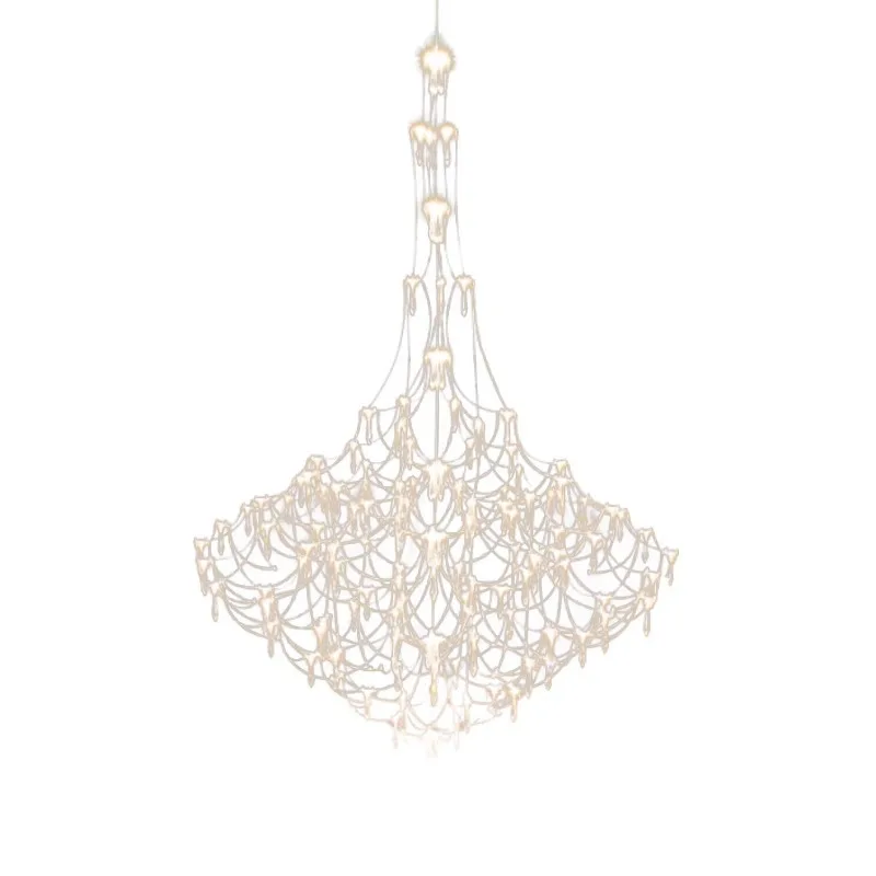 

Hotel empty chandelier Italian duplex building sales department stairs designer LED lighting