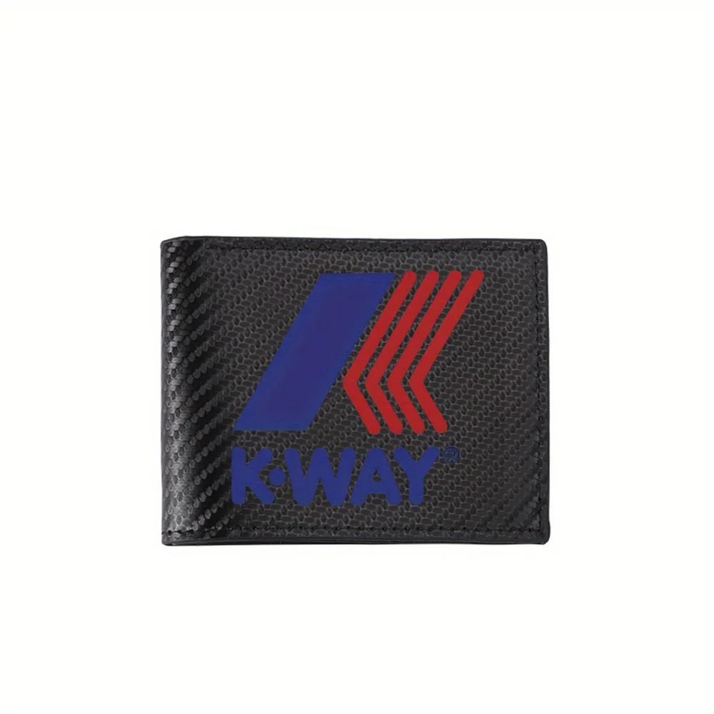 

Синий дизайн эмблемы K-WAY, красные линии, мужские кошельки, простой деловой современный стильный дизайн с принтом, подарки для отца, парня, Криса