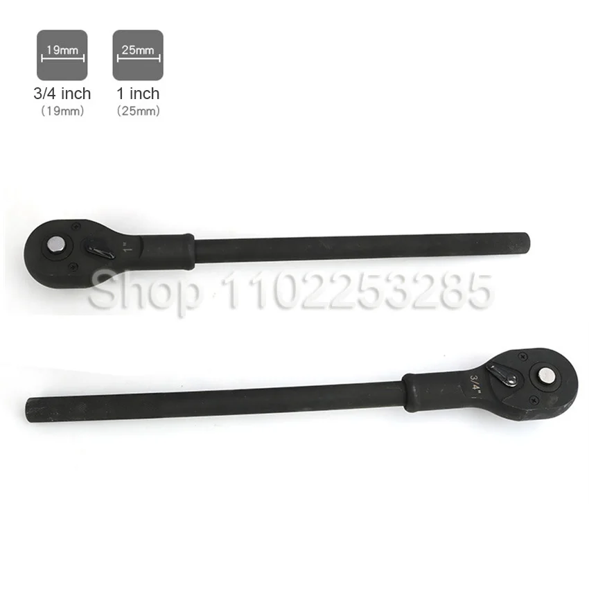 3/4 Inch 1 Inch Drive Heavy Duty Large Ratchet Wrench Fast Sockets Wrench 19mm 25mm Square Hole Repair Tool