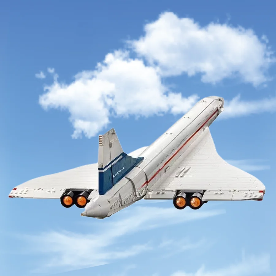 2025 طقم بناء ايرباص كونكورد طائرة أسرع من الصوت مكوك الفضاء 10318 نموذج لعبة تعليمية هدايا عيد الميلاد وعيد الميلاد #4