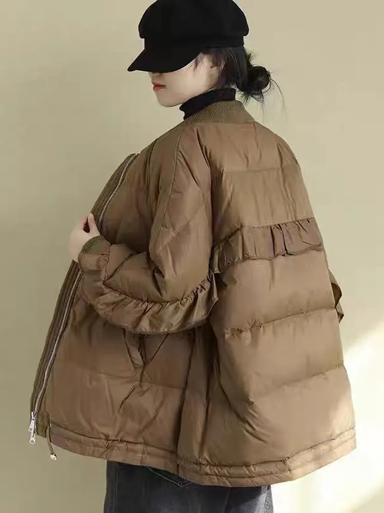 Cappotto invernale leggero in cotone da donna vestibilità ampia Jaet Calore Artistico Sle Capispalla confortevole Abbigliamento casual alla moda