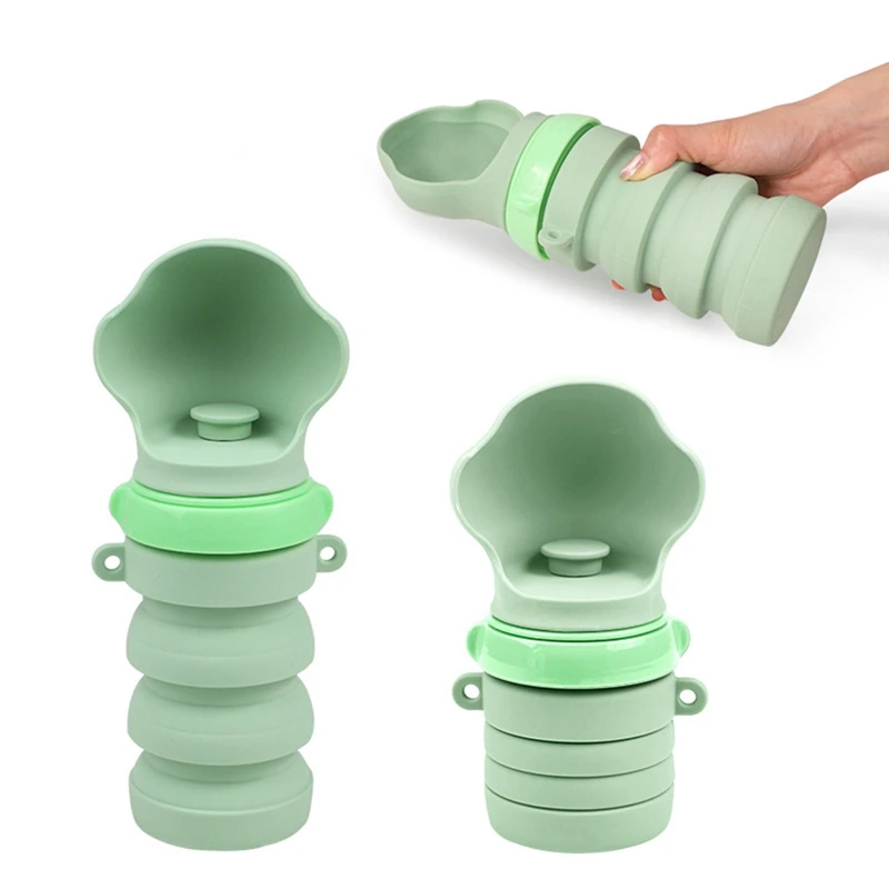 كوب ماء محمول قابل للطي من السيليكون للحيوانات الأليفة، موزع شرب للحيوانات الأليفة مانع للتسرب، للمشي في الهواء الطلق والسفر مع الكلاب #4