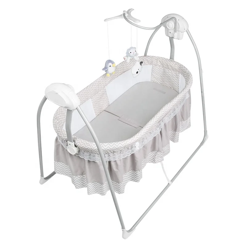 China Fabriek Groothandel Babybedje Elektrische Wieg Automatische Babyschommeling Bed Babybed Swing