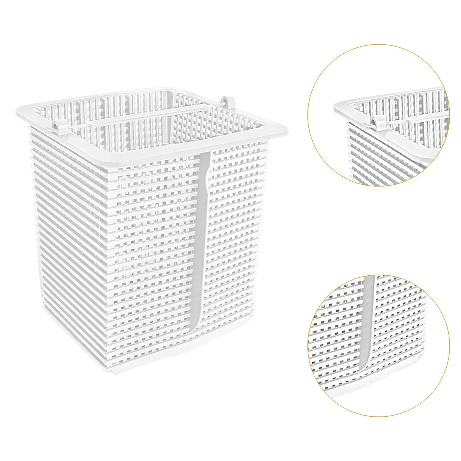 Pool Water Pump Strainer Basket with Handles for Hayward SP2607X10 SP2615X20XE Inground Skimmer White