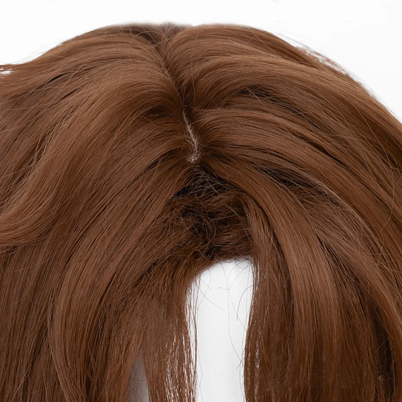 Wig l-email rambut sintetis permainan Honkai Star Rail Gallagher Wig Cosplay 40cm warna coklat Wig Cosplay wig tahan panas