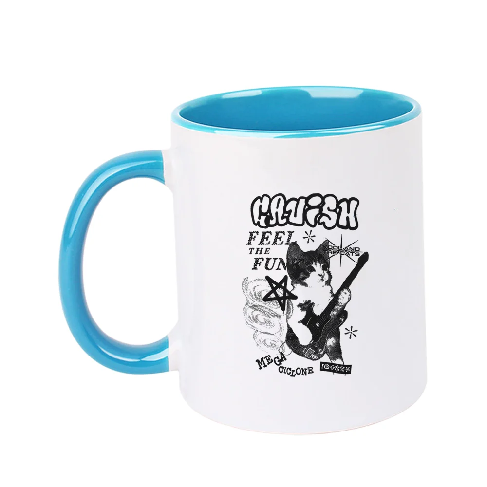 11oz Gothic Cat Guitar Ceramic Coffee Mug with 