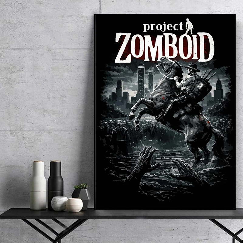 Game Project Zomboid Poster Classic Zombie Games Prints Canvas Painting Project Zomboid Wall Art Pictures Home Room Decoration