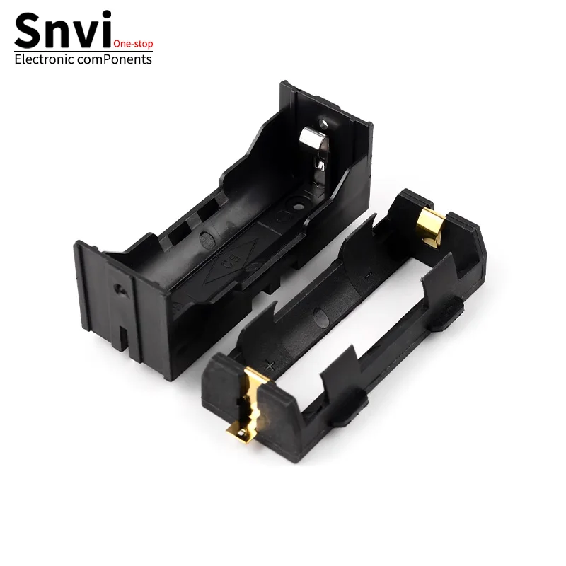 26650 Battery Holder for DIY - 1-Cell / 2-Cell Battery Holder with SMD Gold-Plated Contacts, 1-Cell Pin-Type Lithium Battery Com view 2