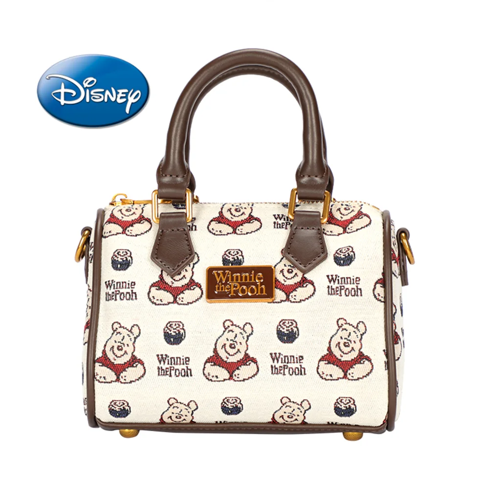 1 pezzo Disney con licenza ufficiale Winnie The Pooh Messenger Bag Marrone Cartoon Borsa da trasporto Viaggio Lavoro Classe Utilità Merci