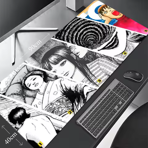 Junji Ito Gaming Mouse Pad Xxl Desk Mat Mousepad Anime Office Rug Offices Accessories Extended Mats Gamer Gadgets Large Computer