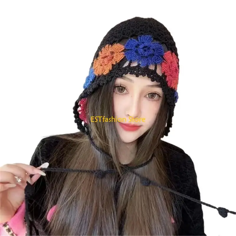 

Y5GC летняя солнцезащитная шляпа-ведро, вязаная крючком, женская шляпа для поездок на работу, кемпинга, фотографирования, шляпа