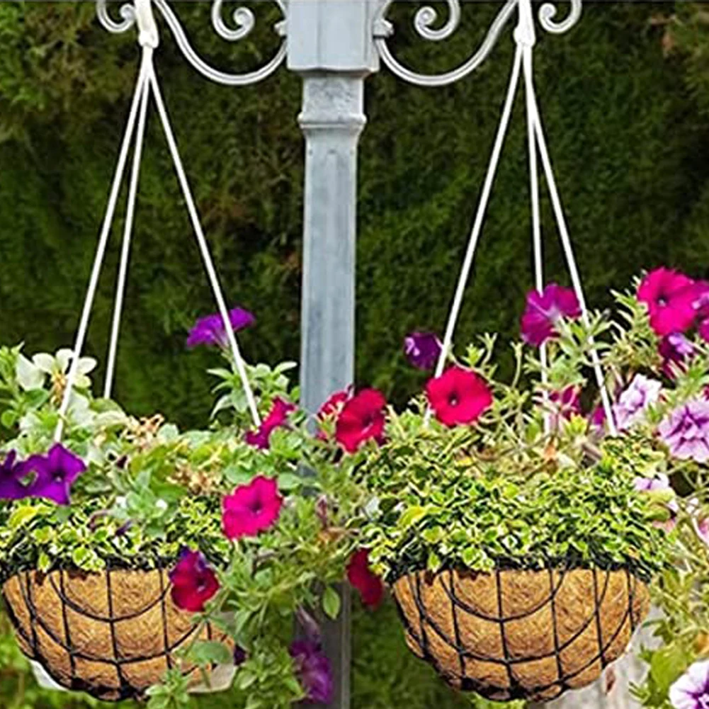 Panier suspendu naturel de 8 à 16 pouces, décoration murale, pot de fleurs en fibre de coco, respirant et imperméable, pour fournitures de serre