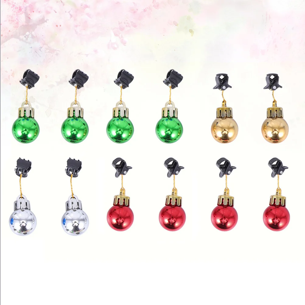 

12pcs Christmas Ball Decorations Hanging Pendant For Holiday Party Beard Clip Ornament Home Tree Wall Hallway Wind Chime Decor