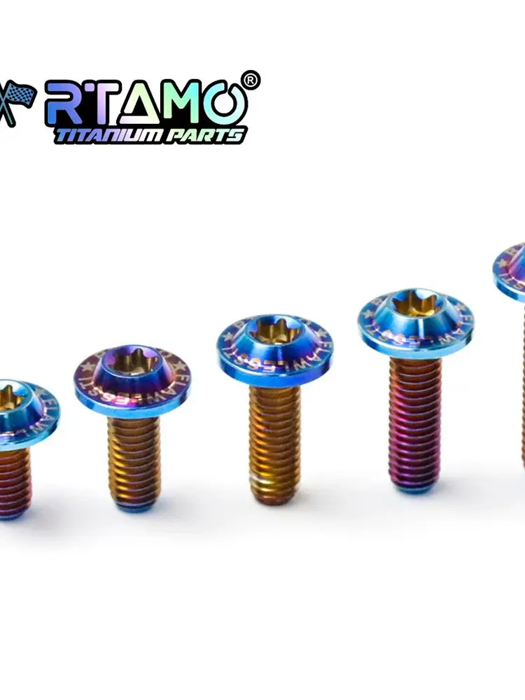 RTAMO Boulon titane M6X10/12/15/18/20/25/30mm tête Torx vélo moto Modification décoration vis Ti fixation 1 pièce
