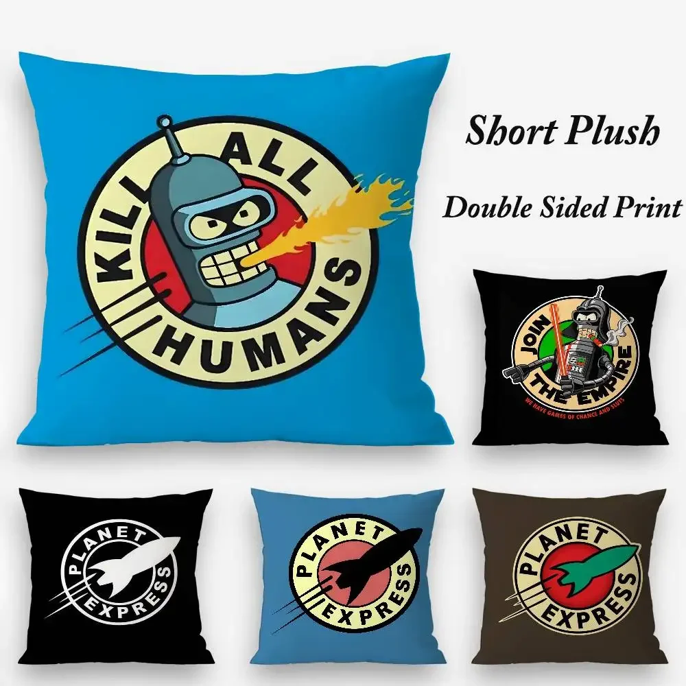 Funny Pop Culture Kill All Humans Cartoon Throw Pillow Cushion for Sofa Couch Decor Gift18x18 inch