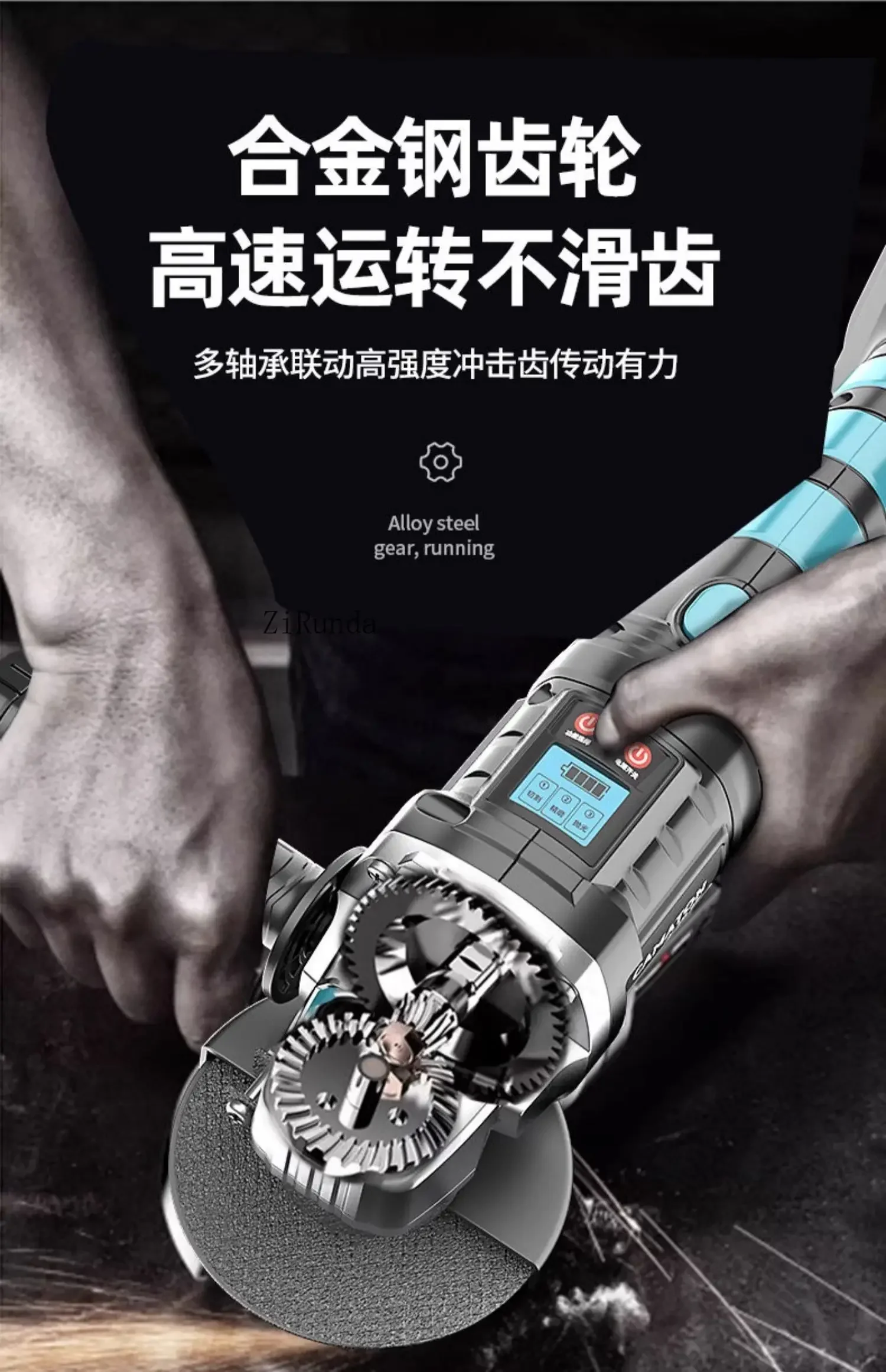 آلة قطع المعادن العارية بزاوية لطحن بطارية الليثيوم ، بدون بطارية ، بدون شاحن