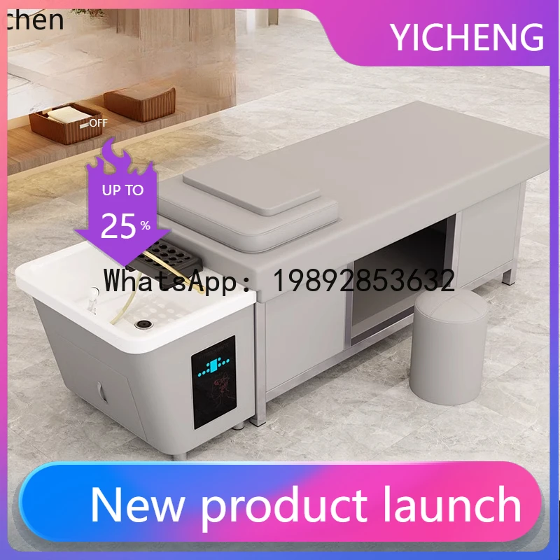 

X1 steel frame Thai shampoo bed water heater water circulation fumigation hair treatment shampoo bed hair salon full bed
