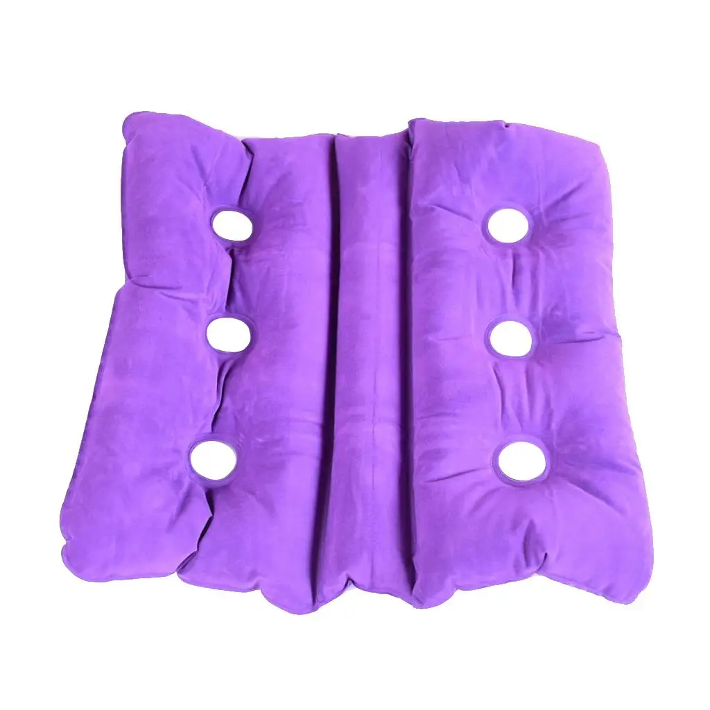 Inflatable Cushion Pillow Foldable Chair Pad Ergonomic Support for Office Car Plane Home